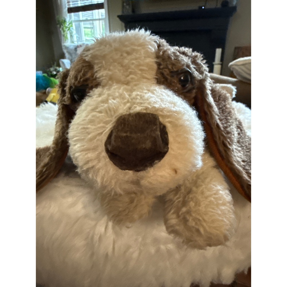 Vintage Allied Stores Basset Hound Plush Dog Brown Tan Floppy 19 Inch Korea